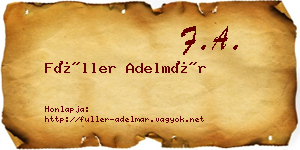 Füller Adelmár névjegykártya